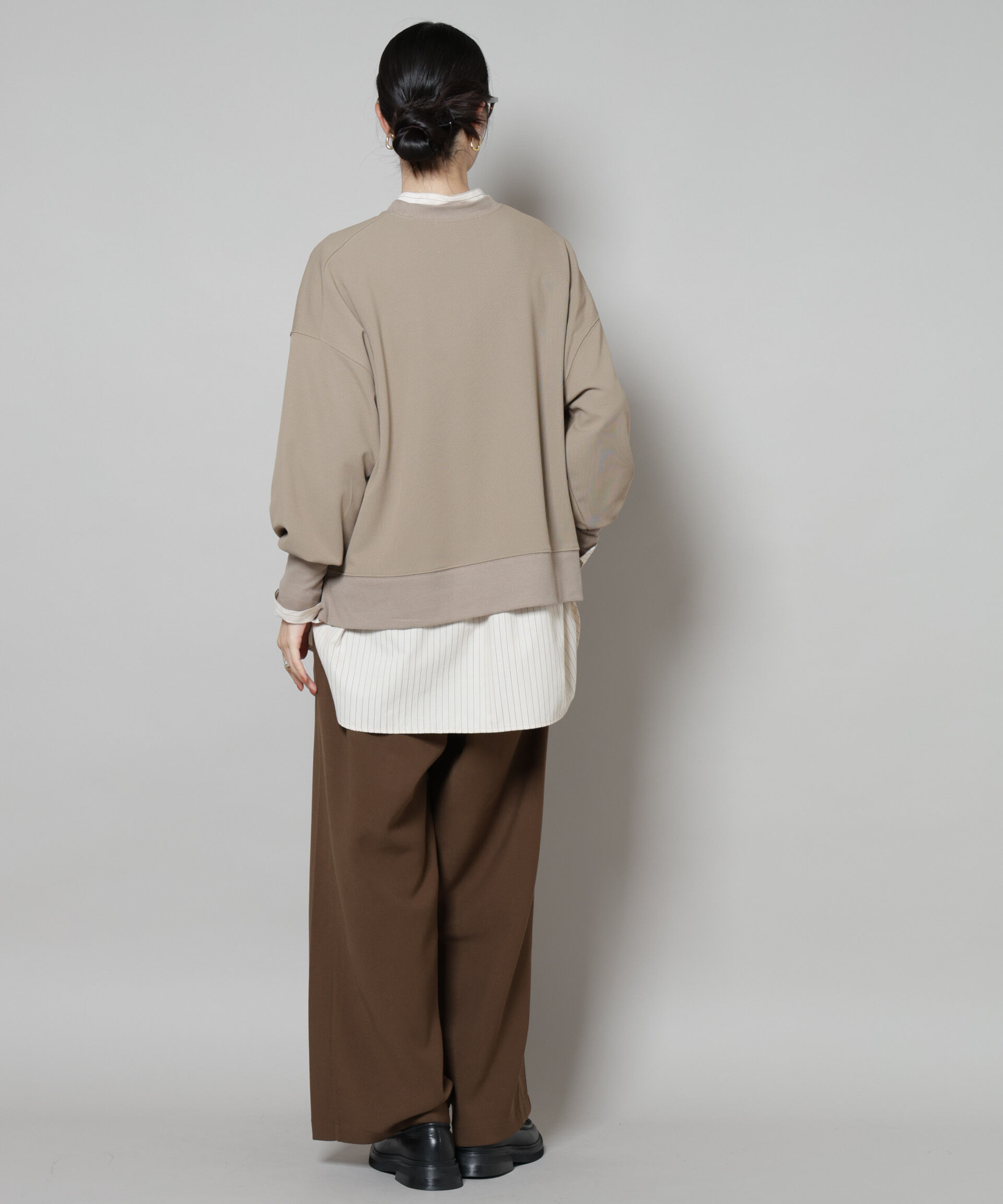 nano･universe「サカリバカットワイドクルーネックトップス(セットアップ可)」|Tシャツ・カットソー|