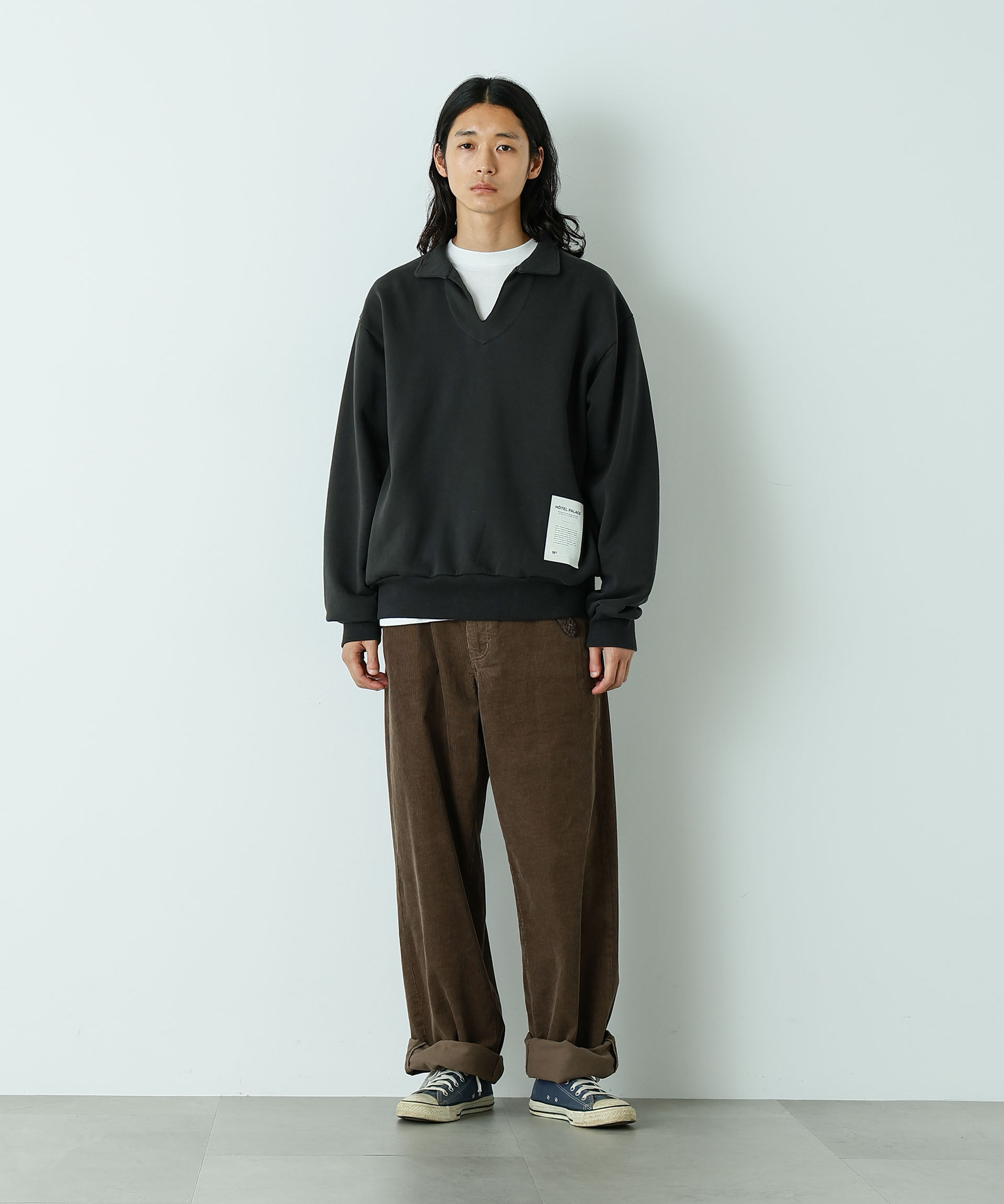 nano･universe「｢HOTEL PALACE｣ ワイドストレートコーデュロイパンツ」|チノ|
