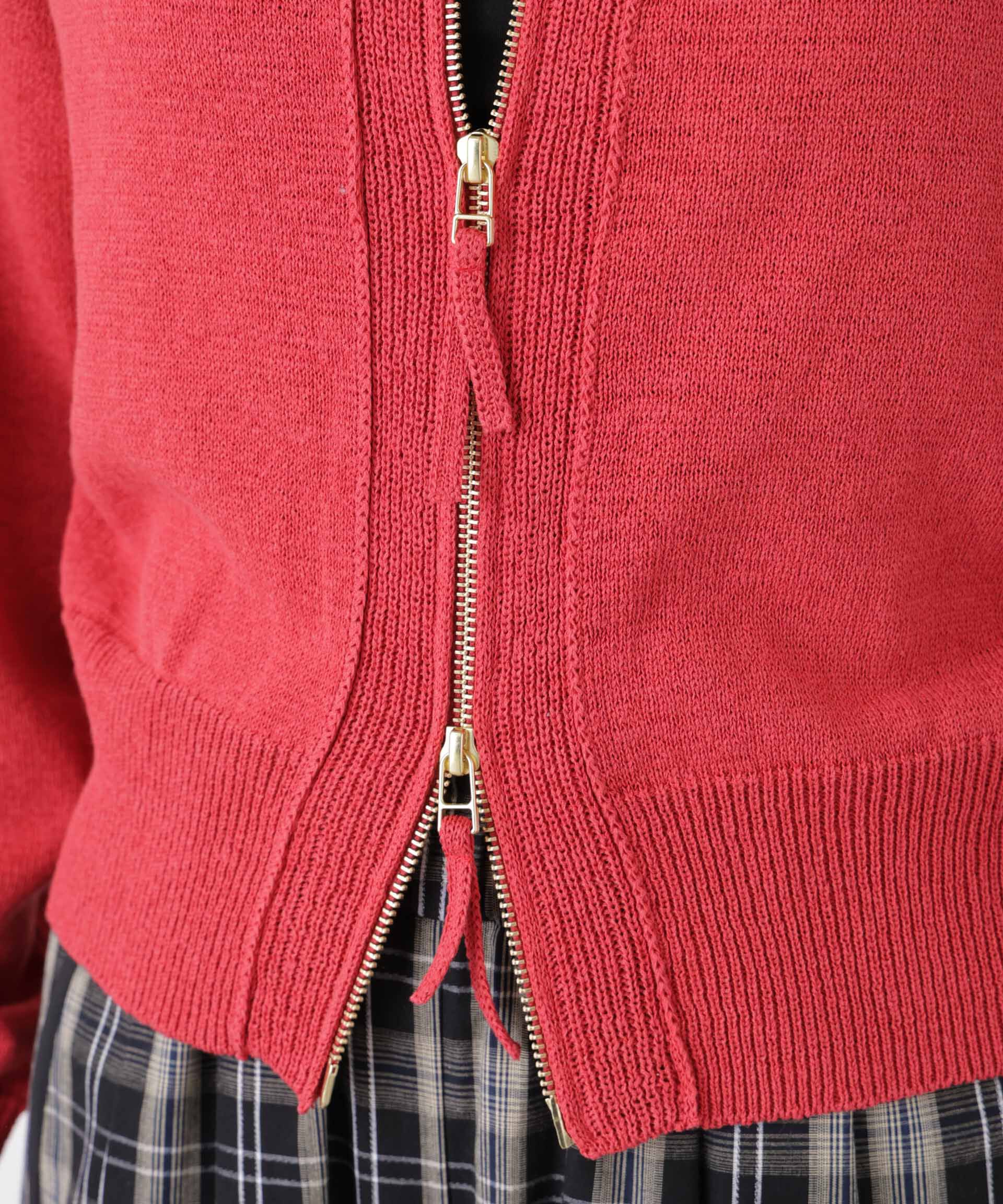 nano･universe「リネン混テープヤーンジップニットカーディガン」|ニット・セーター|