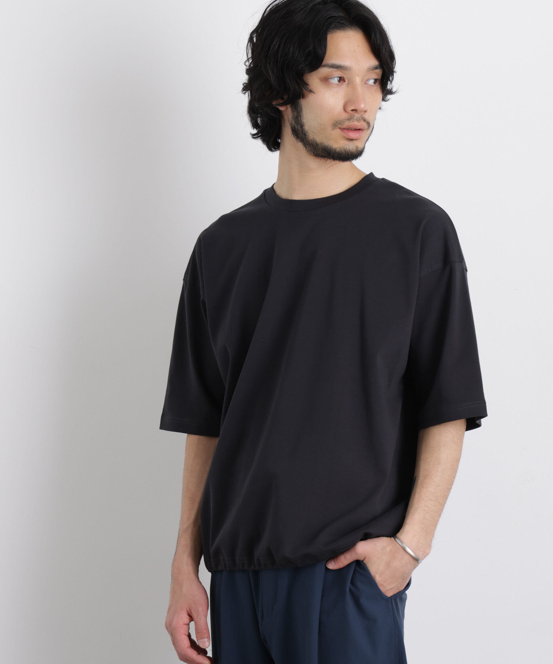 nano･universe「ワイドダンボール Tシャツ 半袖」|Tシャツ・カットソー|