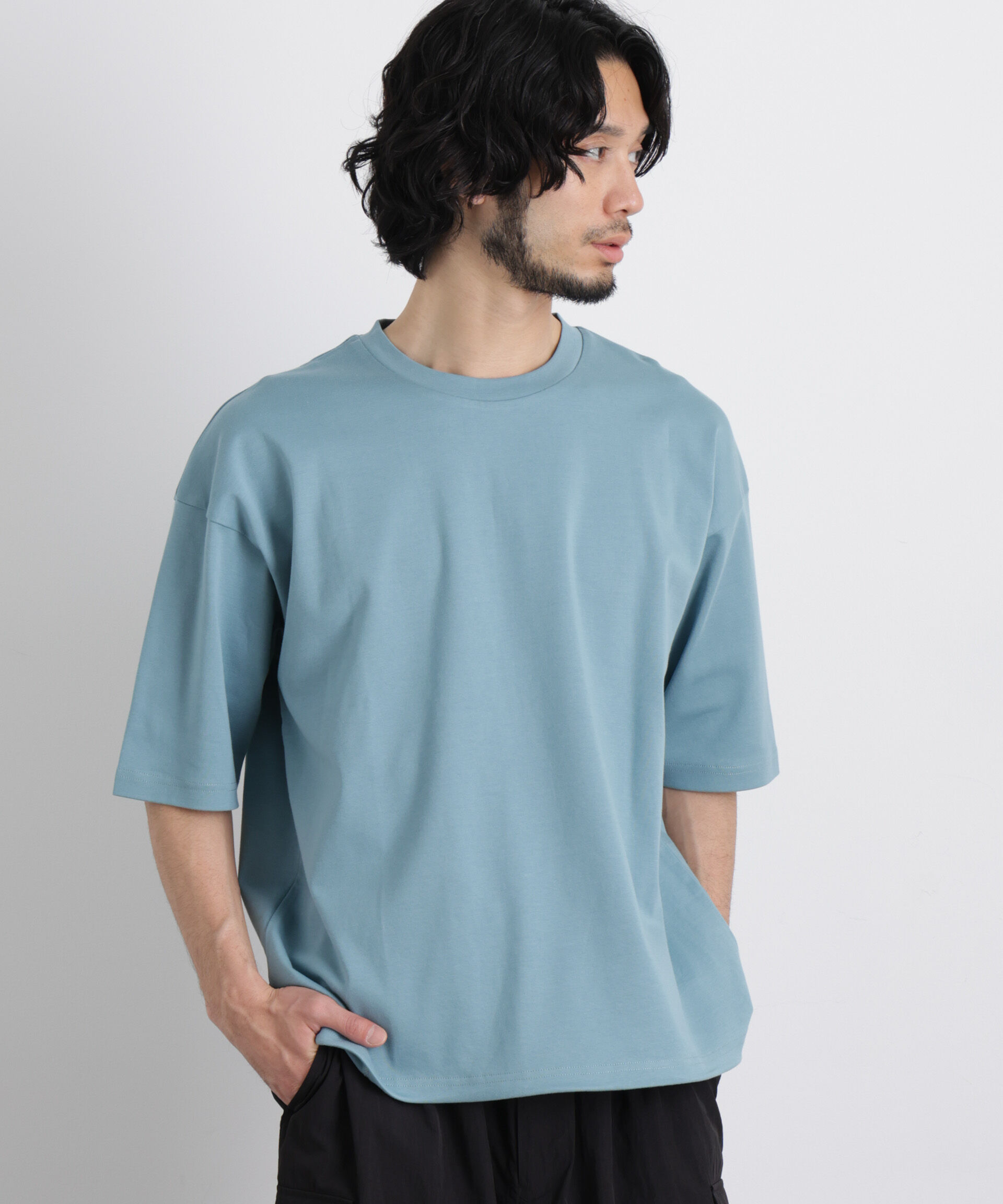 nano･universe「ワイドダンボール Tシャツ 半袖」|Tシャツ・カットソー|