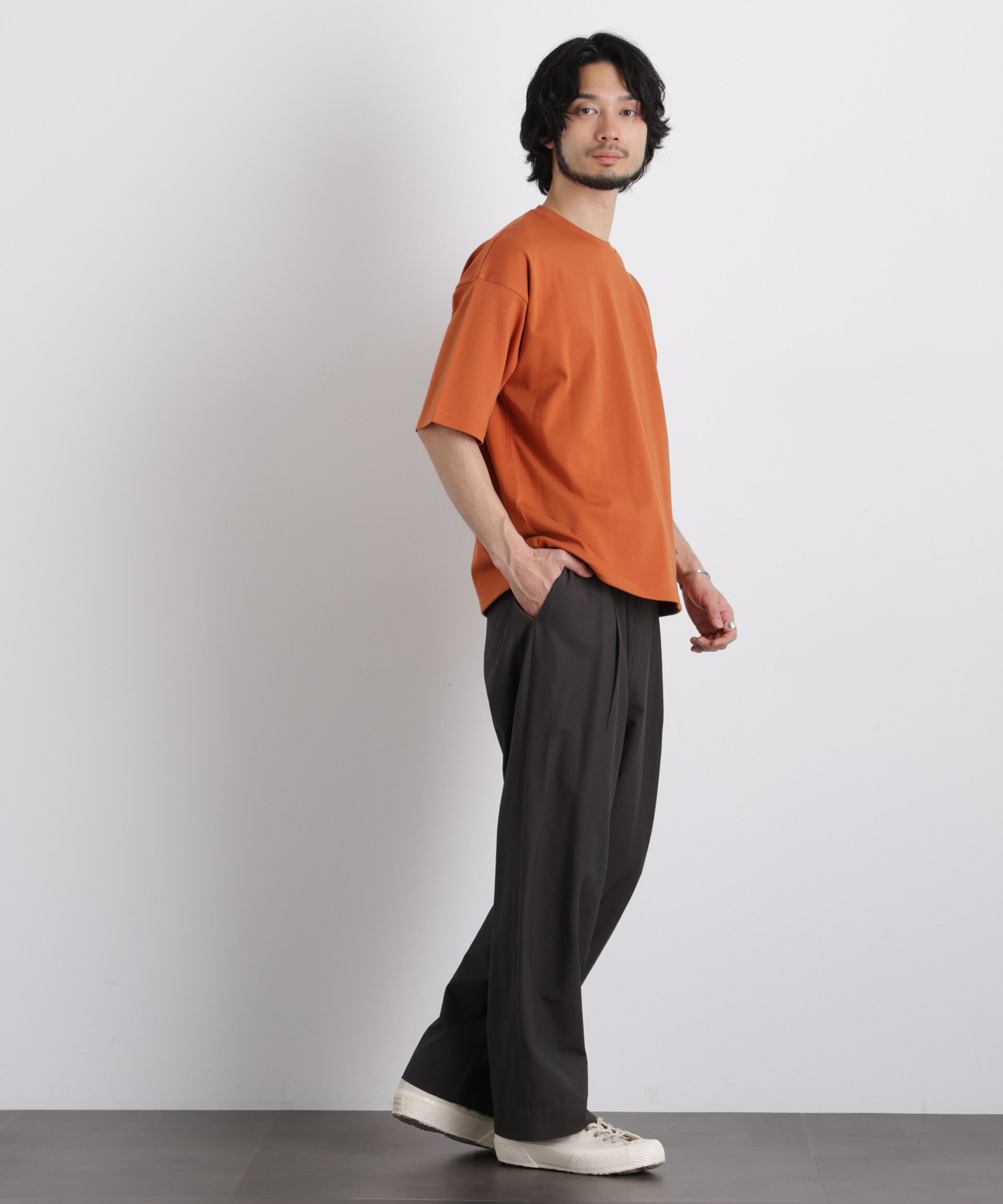 nano･universe「ワイドダンボール Tシャツ 半袖」|Tシャツ・カットソー|