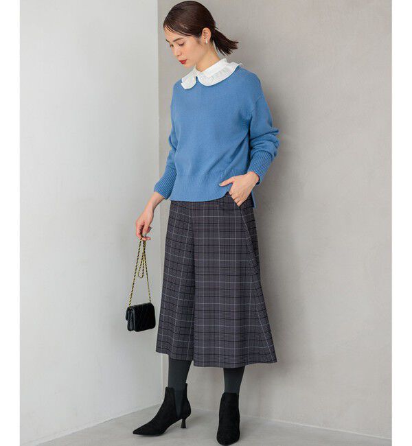 組曲「【WEB限定】ウールライクストレッチ フレアパンツ」|その他|