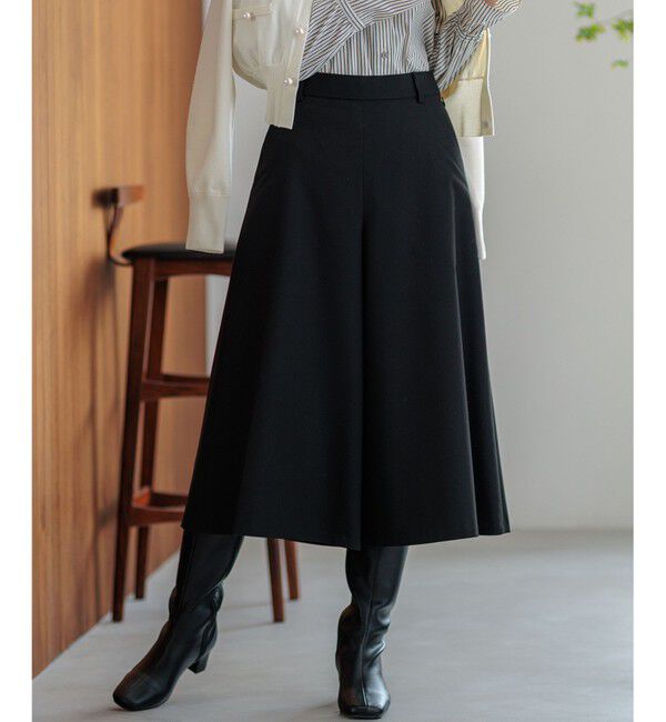 組曲「【WEB限定】ウールライクストレッチ フレアパンツ」|その他|ブラック系9