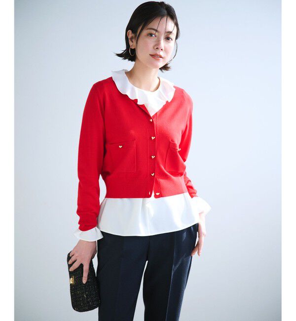 組曲「ハートボタン ニットカーディガン」|カーディガン|