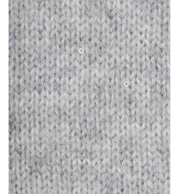 自由区「【洗える】ウールカシミヤブレンドラメスパンコールクルーネック ニット」|ニット・セーター|