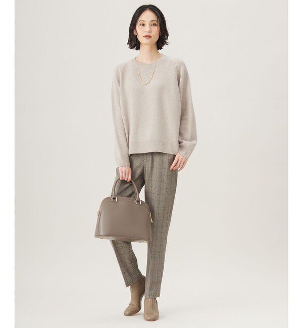 自由区「【洗える】ウールカシミヤブレンドラメスパンコールクルーネック ニット」|ニット・セーター|