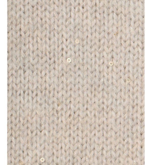 自由区「【洗える】ウールカシミヤブレンドラメスパンコールクルーネック ニット」|ニット・セーター|