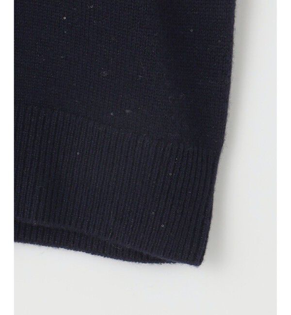 自由区「【洗える】ウールカシミヤブレンドラメスパンコールクルーネック ニット」|ニット・セーター|