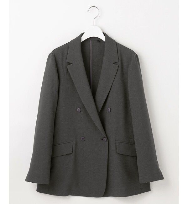 自由区「【SHIHOさん着用・セットアップ対応・接触冷感・洗える】リネンライクシンセティックテーラード ジャケット」|テーラードジャケット|