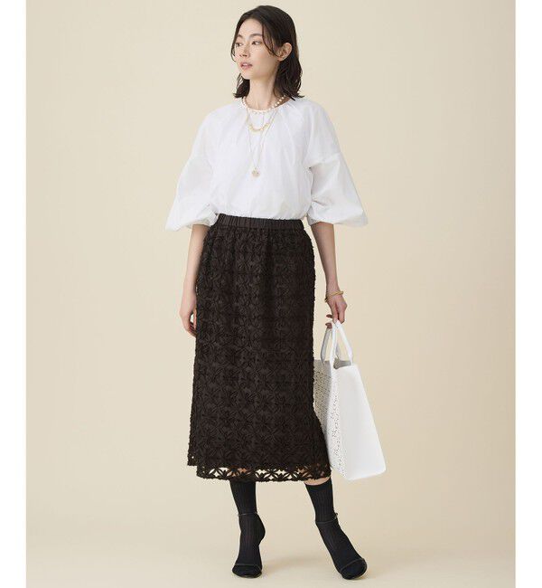 自由区「【カタログ掲載】テープエンブロイダリー スカート」|スカート|
