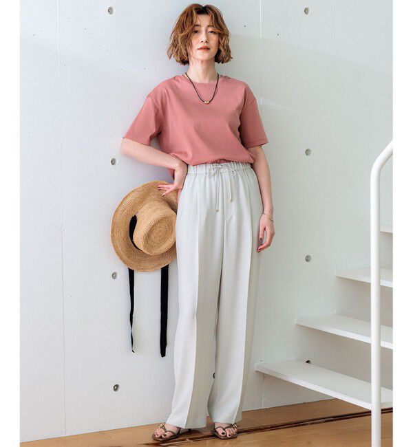 23区「【GLOW8月号掲載/接触冷感】半袖 クロップド IT TEE」|Tシャツ・カットソー|