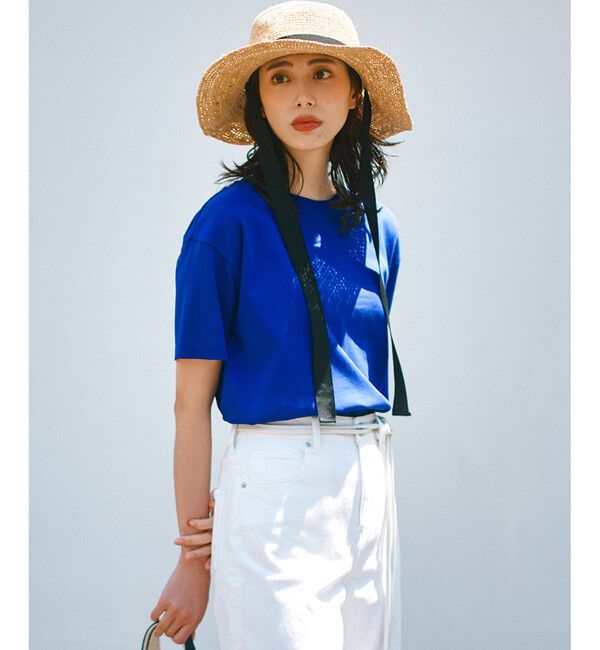 23区「【GLOW8月号掲載/接触冷感】半袖 クロップド IT TEE」|Tシャツ・カットソー|[WEB限定]ﾌﾞﾙ