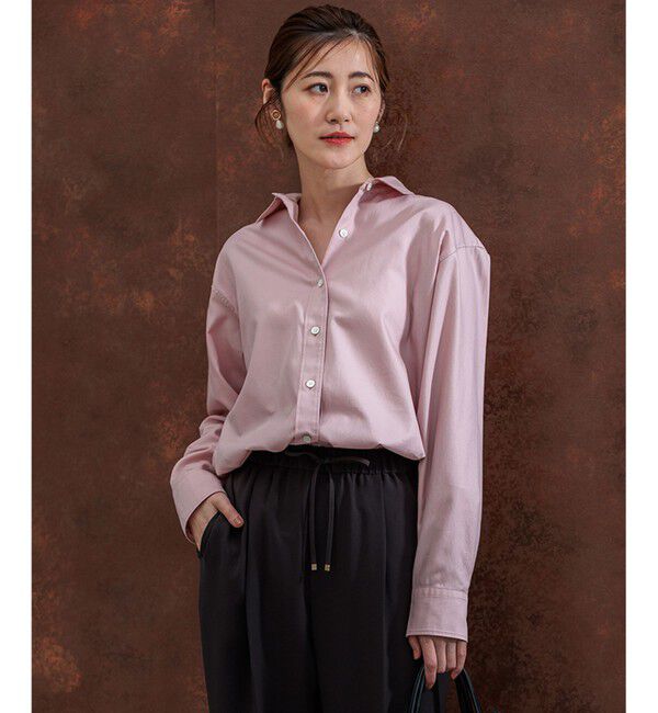 23区「【CLASSY.2月号掲載/洗える】CANCLINI ベーシック シャツ」|シャツ・ブラウス|ピンク系