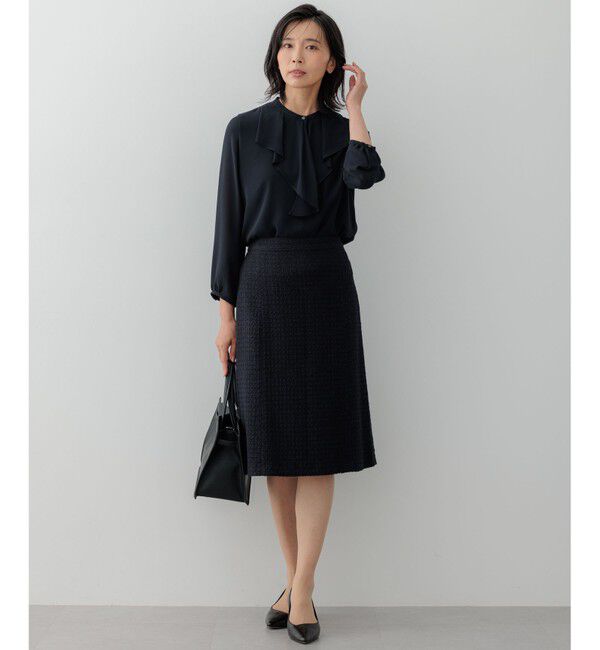 23区「【洗える】ジョーゼットフリル  カットソー」|Tシャツ・カットソー|