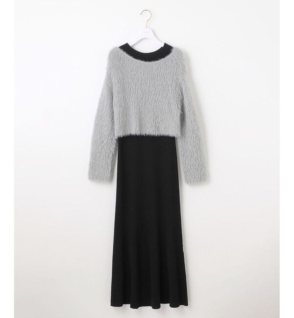 ANY SIS「【2SET】シャギー ニット &times; ワンピース セット」|ワンピース|