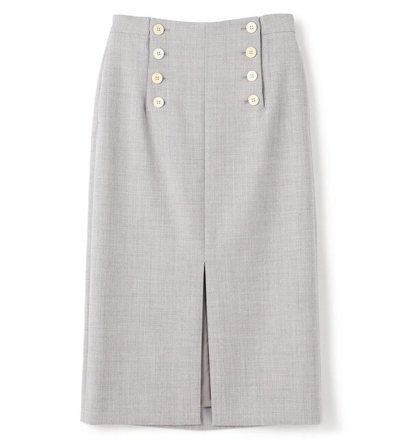 BEIGE,「FERSEN / フロントボタンIラインスカート」|スカート|L.Gray