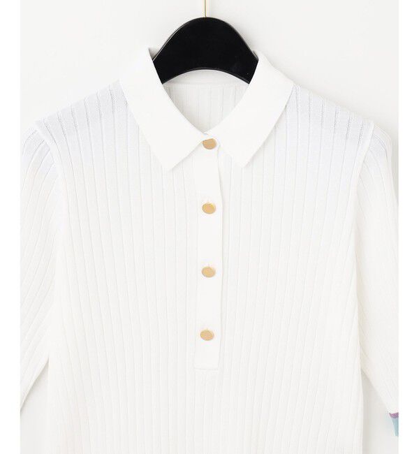  「ポロ衿ニットトップ」|ニット・セーター|