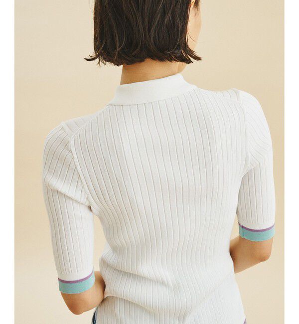  「ポロ衿ニットトップ」|ニット・セーター|