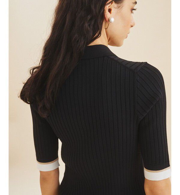  「ポロ衿ニットトップ」|ニット・セーター|