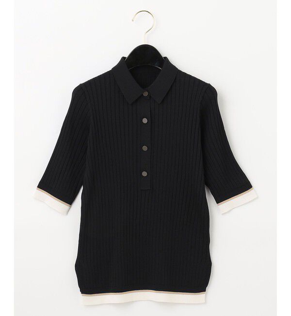  「ポロ衿ニットトップ」|ニット・セーター|