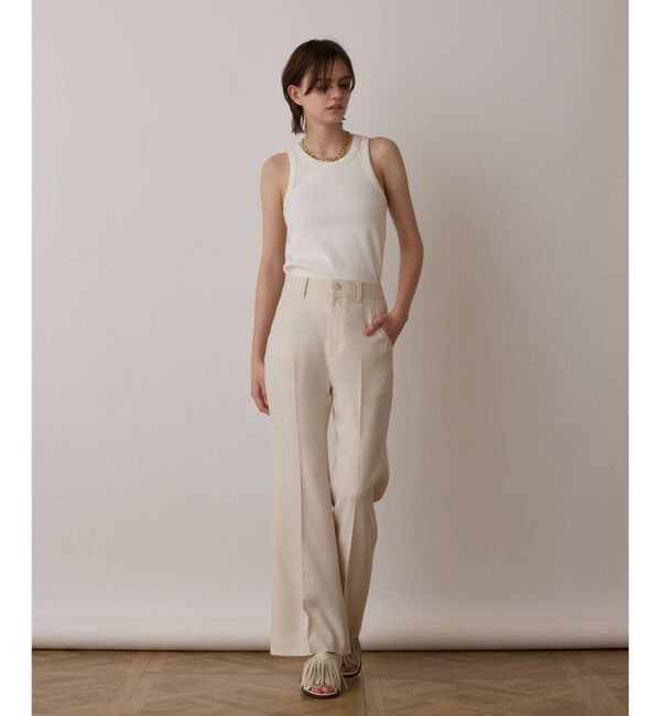 GRACE CONTINENTAL「リネンサテンフレアパンツ」|その他|