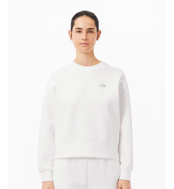 LACOSTE「クロップド丈 オーバーサイズクルーネックスウェット トレーナー」|スウェット・ジャージ|