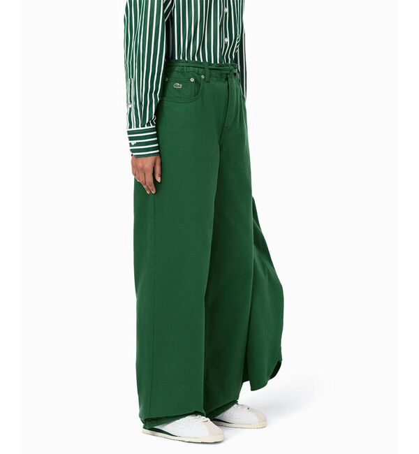 LACOSTE「イージーワイドストレートデニムパンツ」|デニム|