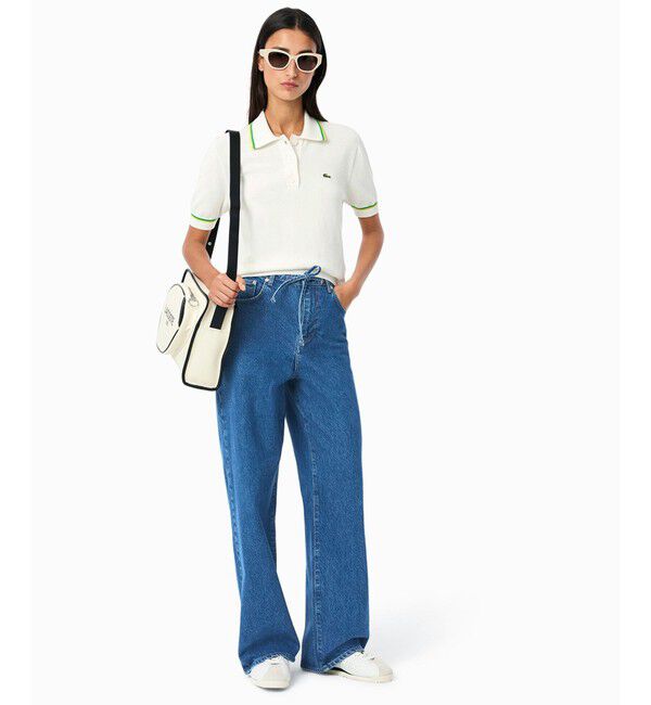 LACOSTE「イージーワイドストレートデニムパンツ」|デニム|