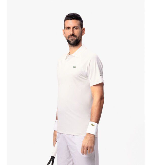 LACOSTE「『ジョコビッチ』コートラインシームレスポロシャツ」|ポロシャツ|ホワイト