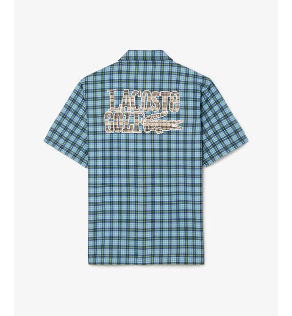 LACOSTE「ラコステゴルフチェックオープンカラーシャツ」|シャツ・ブラウス|
