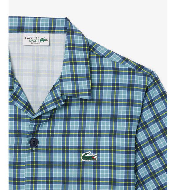 LACOSTE「ラコステゴルフチェックオープンカラーシャツ」|シャツ・ブラウス|