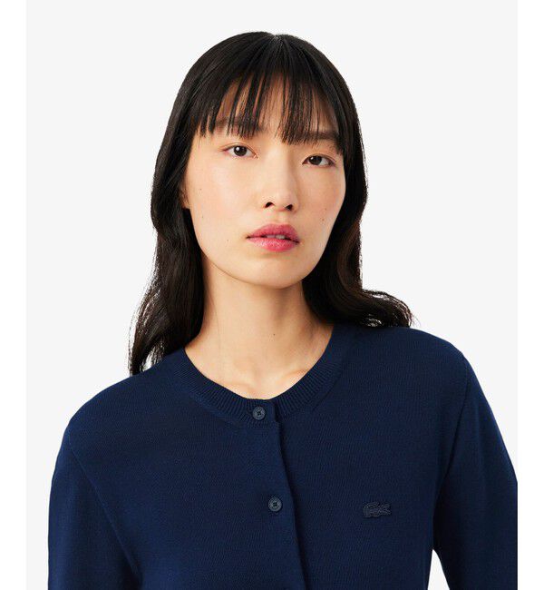 LACOSTE「シームレス3Dニットカーディガン」|カーディガン|