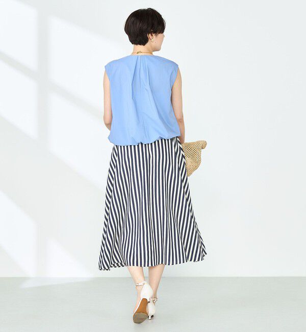 NOLLEY'S「《セットアップ対応》撥水ストレッチタフタタックブラウス」|シャツ・ブラウス|