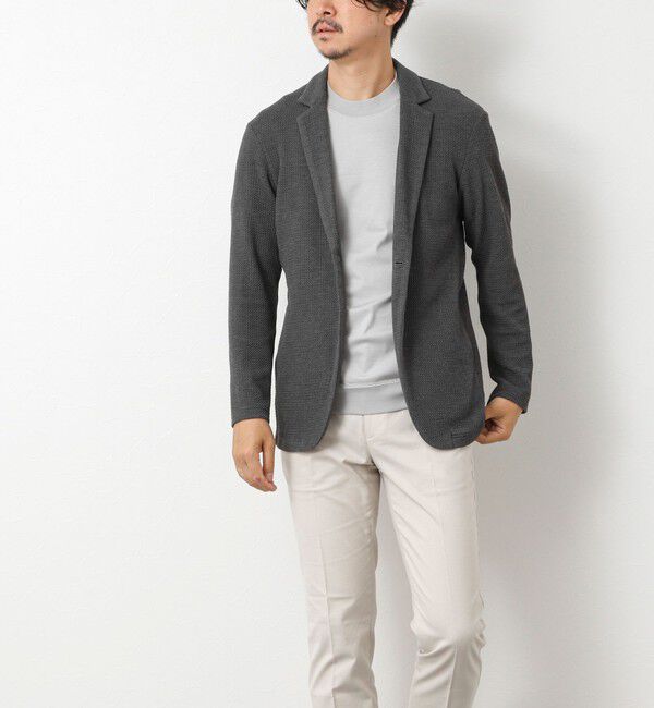 Stutostein「《ビジカジ対応》Relax Jogger Jersey ウォッシャブルテーラーCD」|カーディガン|