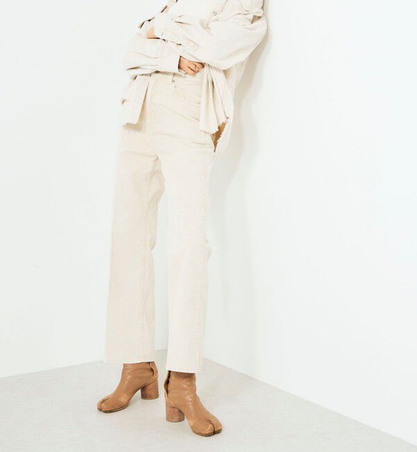 Rie Miller「【RM denim】センタープレスハイウエストパンツ」|デニム|