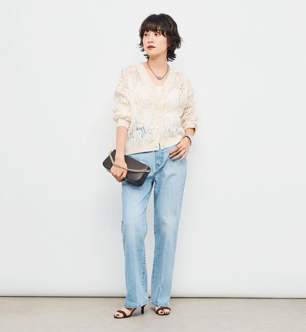 Rie Miller「【RM denim】センタープレスハイウエストパンツ」|デニム|