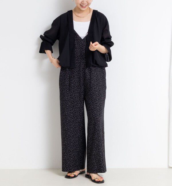 Rie Miller「ウォッシャブルシーチングプリントオールインワン」|オールインワン|