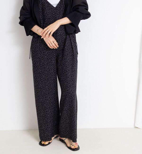 Rie Miller「ウォッシャブルシーチングプリントオールインワン」|オールインワン|