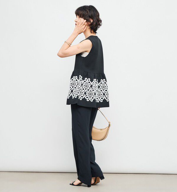 NOLLEY'S「レース付きペプラムベスト」|ベスト・ジレ|