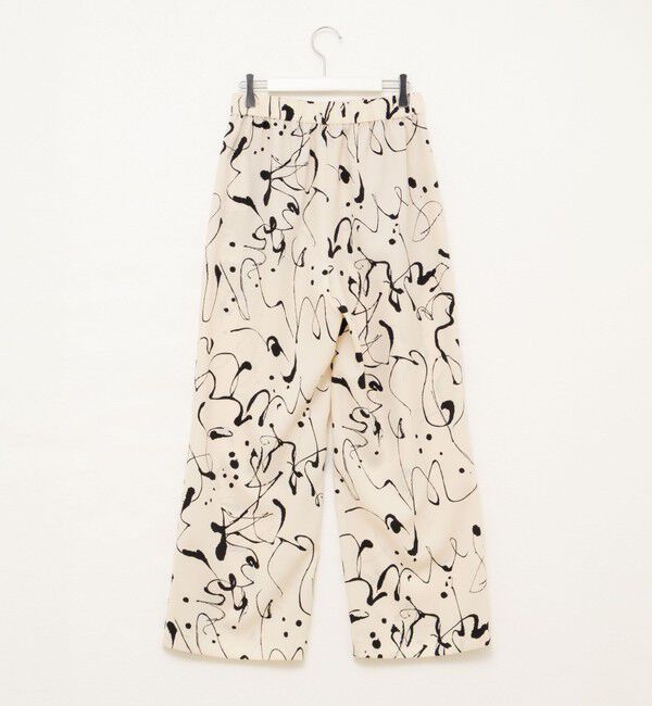 NOLLEY'S「ウォッシャブルプリントタックワイドパンツ」|チノ|