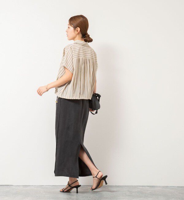 NOLLEY'S「《セットアップ対応》ウォッシャブルシルキーキュプライージースカート」|スカート|
