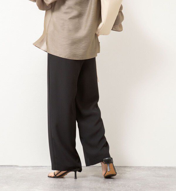 NOLLEY'S sophi「《セットアップ対応》ウォッシャブルダブルクロスサテンイージーワイドパンツ」|その他|