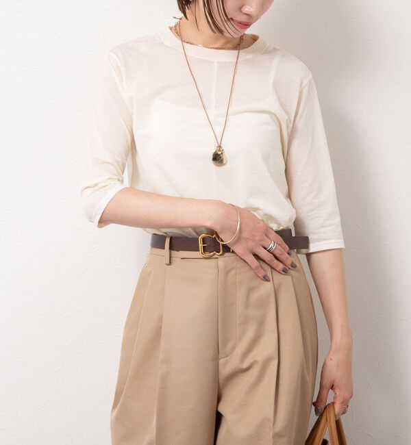 NOLLEY'S「綿ナイロンシアー6分袖プルオーバーカットソー」|Tシャツ・カットソー|キナリ