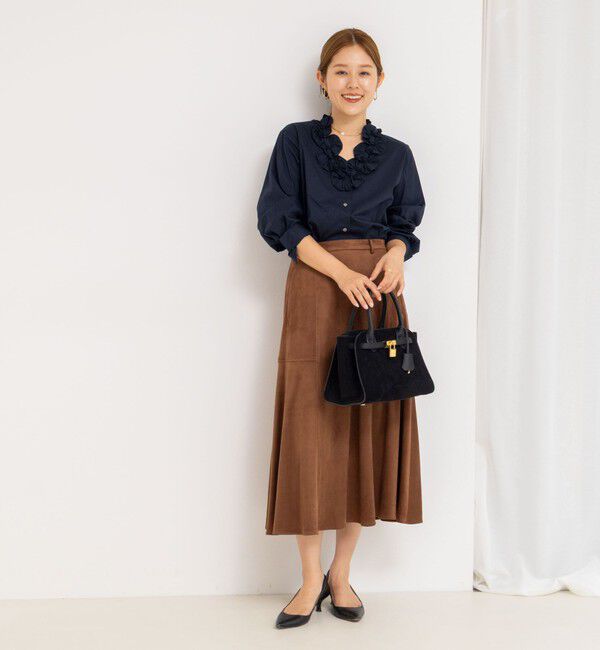 NOLLEY'S「Vネックタックギャザーパーツブラウス」|シャツ・ブラウス|