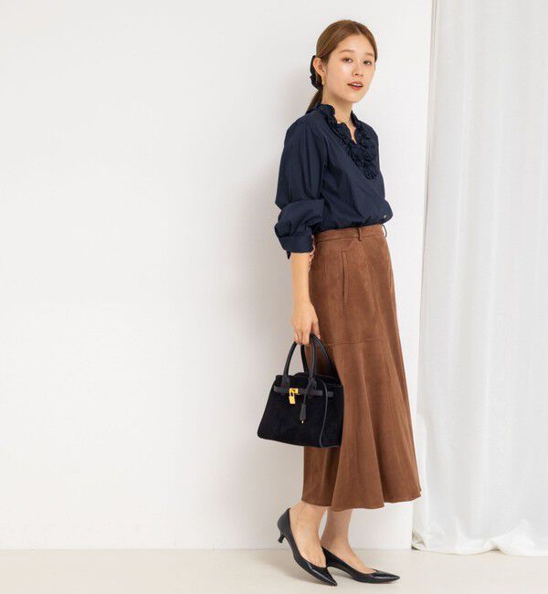 NOLLEY'S「Vネックタックギャザーパーツブラウス」|シャツ・ブラウス|