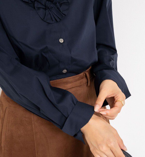 NOLLEY'S「Vネックタックギャザーパーツブラウス」|シャツ・ブラウス|