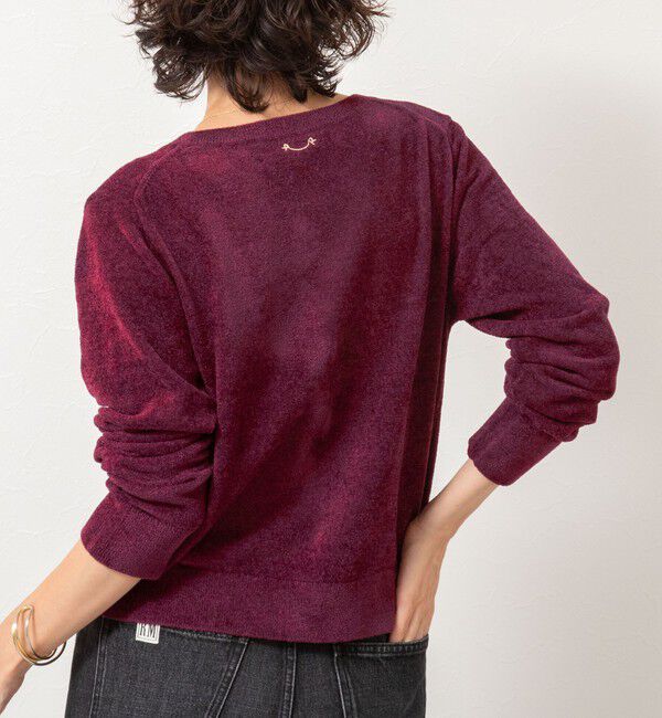 Rie Miller「《手洗い可能》《アンサンブル対応》モールヤーンクルーネックカーディガン」|カーディガン|