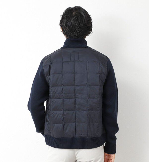 NOLLEY'S goodman「【TAION/タイオン】別注HI NECK DOWN JKT WITH SLEEVE KNIT 25AW」|ブルゾン・スタジャン|