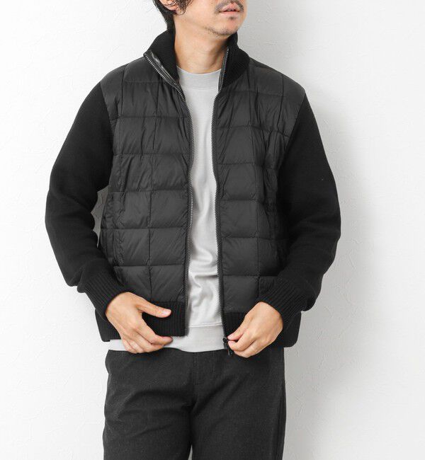 NOLLEY'S goodman「【TAION/タイオン】別注HI NECK DOWN JKT WITH SLEEVE KNIT 25AW」|ブルゾン・スタジャン|